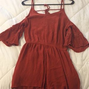 Burnt orange romper